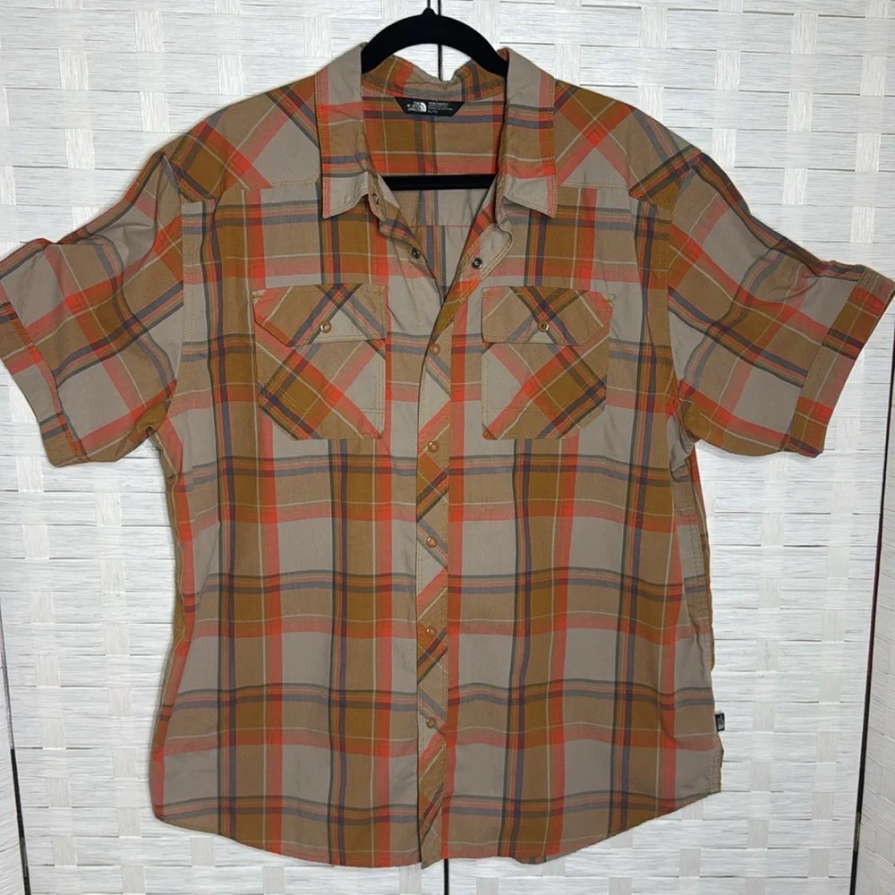 The North Face Plaid Gorpcore Outdoor Camp Hiking Button Down Shirt Size‎ XL